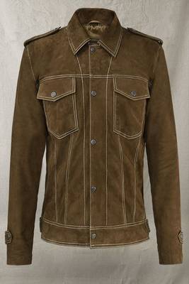 men's brown suede leather jacket classic zip up style superior 2