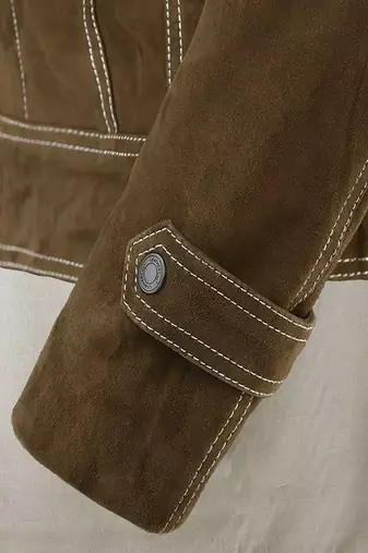 men's brown suede leather jacket classic zip up style superior