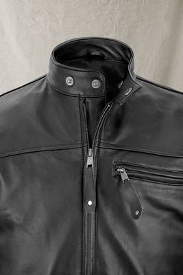 men's black and white lambskin leather biker jacket classic moto 4