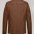 men’s brown leather shirt jacket – trucker style button-up casual coat