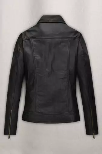 men's black lambskin leather biker jacket classic moto zip style exclusive authentic