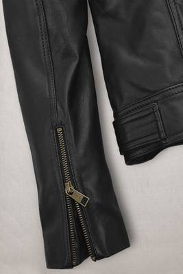 men's black lambskin leather biker jacket classic moto zip style exclusive authentic 4
