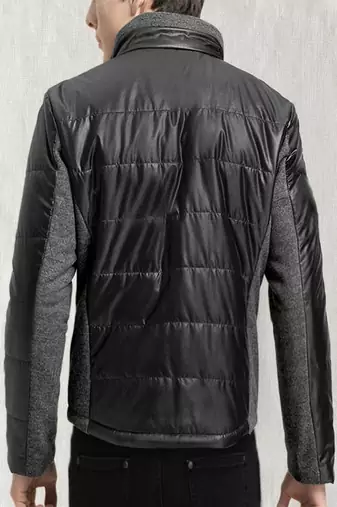 men's black lambskin leather jacket classic zip up style exclusive authentic