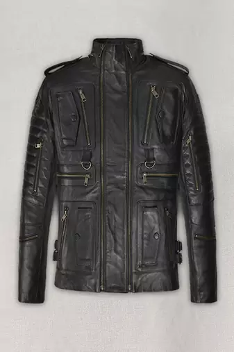 men's black lambskin leather biker jacket classic moto zip style exclusive genuine