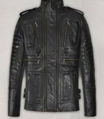 men's black lambskin leather biker jacket classic moto zip style exclusive genuine