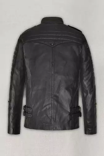 men's black lambskin leather biker jacket classic moto zip style exclusive genuine