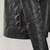 Men’s handcrafted black leather biker jacket – multi-pocket military moto coat
