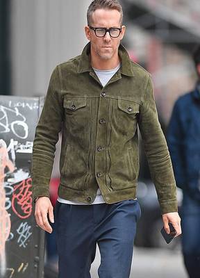 men's green suede leather jacket classic zip up style premium 1