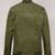 men’s green suede leather jacket – trendy casual outerwear with bottom hem finish