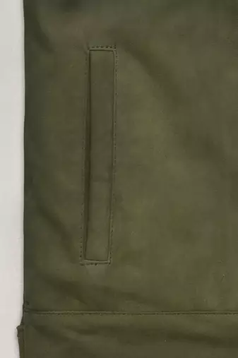 men's green suede leather jacket classic zip up style premium