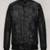 Pilot aviator black bomber leather jacket for men's handmade lambskin