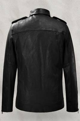 men's black lambskin leather jacket classic zip up style exclusive genuine 2