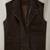 Men’s rubbed dark brown leather vest – sean connery inspired vintage classic