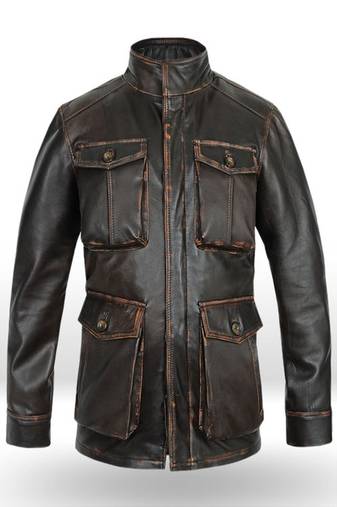men's dark brown lambskin cafe racer jacket stand up collar premium
