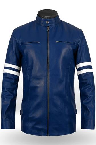 men's white lambskin leather biker jacket classic moto zip style elegant