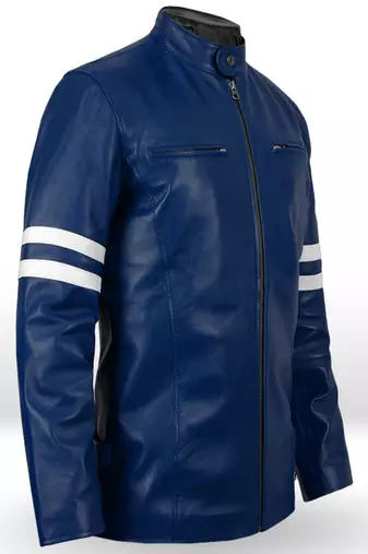 men's white lambskin leather biker jacket classic moto zip style elegant