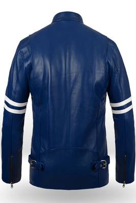 men's white lambskin leather biker jacket classic moto zip style elegant 3
