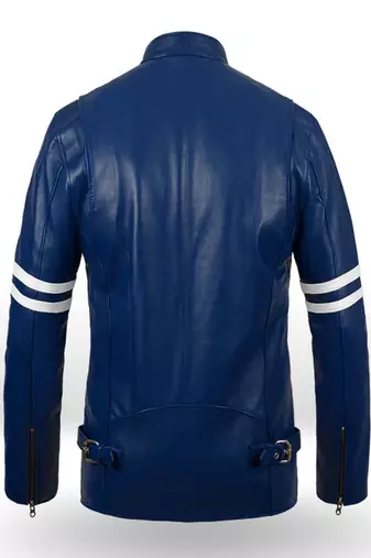 men's white lambskin leather biker jacket classic moto zip style elegant