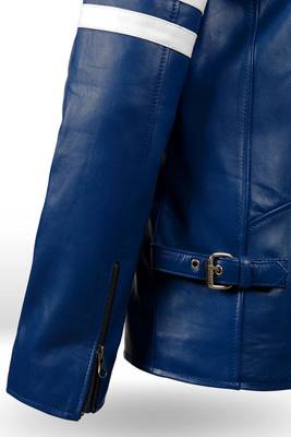 men's white lambskin leather biker jacket classic moto zip style elegant 4