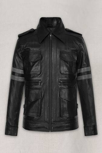 Resident evil 6 leon kennedy leather jacket – gamer classic re6 cosplay  black coat