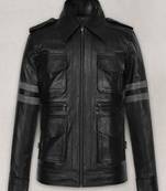 men's black lambskin leather jacket classic zip up style exclusive superior