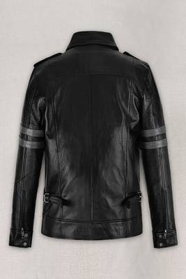 men's black lambskin leather jacket classic zip up style exclusive superior 3