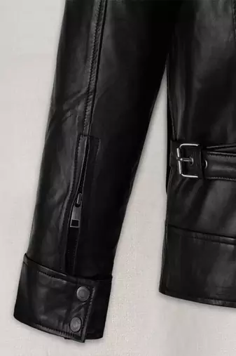 men's black lambskin leather jacket classic zip up style exclusive superior