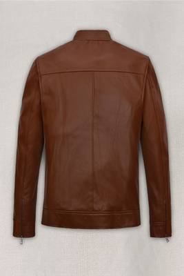 men's brown lambskin leather jacket classic zip up style sophisticated 2