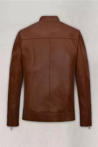 men's brown lambskin leather jacket classic zip up style sophisticated