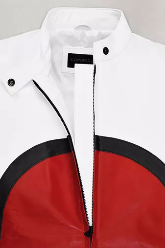 men's white lambskin leather biker jacket classic moto zip style sophisticated