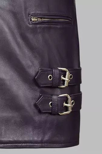 men's purple lambskin leather biker jacket vintage inspired look