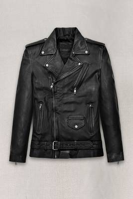 men's black lambskin leather biker jacket classic moto zip style exclusive refined 1