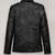 Men's classic side-lace motorcycle leather jacket. action black. zip-out liner,