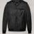 Black bomber leather jacket for men,  retro vintage style distressed