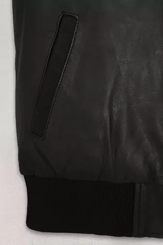 men's black lambskin leather bomber jacket distressed vintage finish
