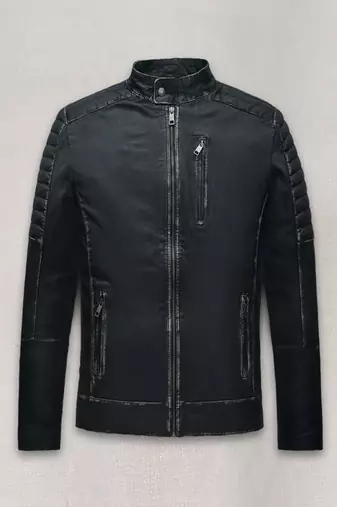 Men’s brown leather jacket – patrick wilson moonfall style coat