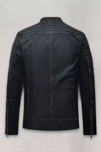 men's brown lambskin leather jacket classic zip up style classic