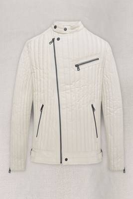 men's off white lambskin leather biker jacket classic moto zip premium 1