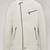 Men's off white genuine leather jacket motorcycle biker zipper buckle