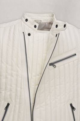men's off white lambskin leather biker jacket classic moto zip premium 3