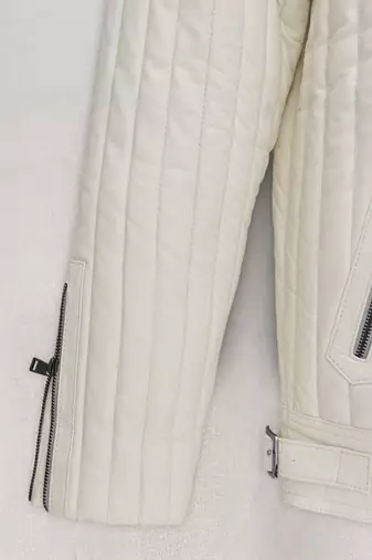 men's off white lambskin leather biker jacket classic moto zip premium