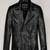 Croc embossed lambskin  black leather biker jacket - asymmetrical zipper