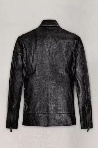 men's black lambskin leather biker jacket asymmetrical zip closure exclusive