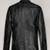 Croc embossed lambskin  black leather biker jacket - asymmetrical zipper