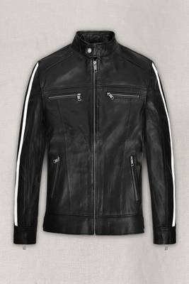 men's black lambskin leather jacket classic zip up style exclusive refined 1