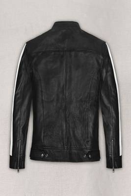 men's black lambskin leather jacket classic zip up style exclusive refined 2
