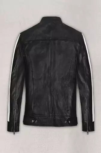 men's black lambskin leather jacket classic zip up style exclusive refined