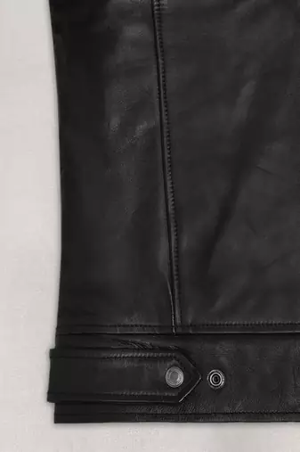 men's black lambskin leather jacket classic zip up style exclusive refined