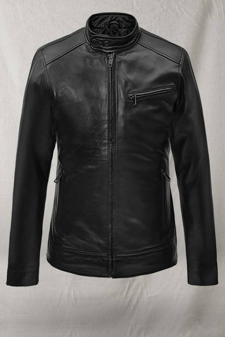 Men pure leather jacket for winter zed-black leather jacket  pure leather jacket