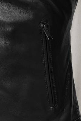 men's black lambskin leather jacket classic zip up style exclusive elegant 3